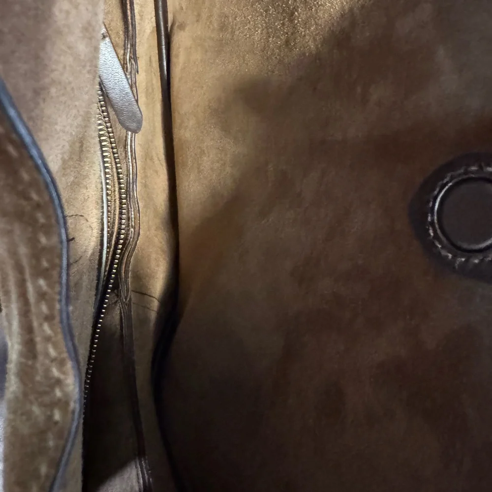 Ralph Lauren Polo ID Suede Large Shoulder Bag - Picture 6 of 6